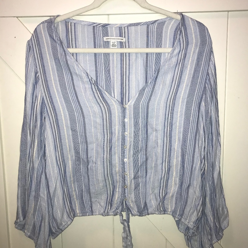 AEO Button Down Tie Top